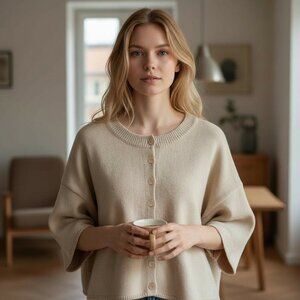 Short Sleeve Oversized Cardigan Sweater